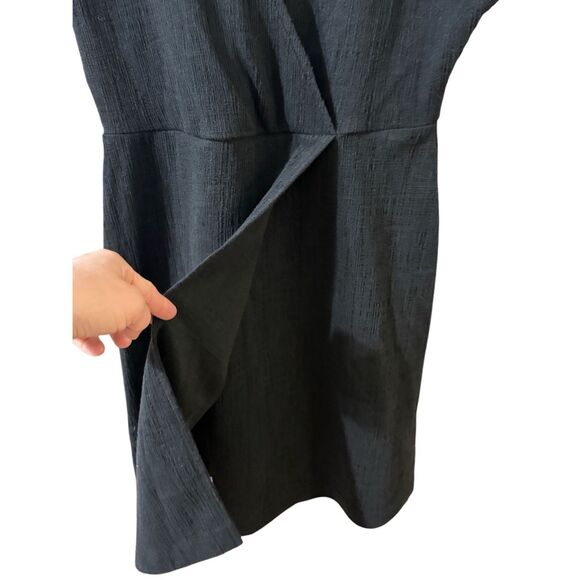 Madewell Cross-Front Flutter-Sleeve Mini Dress in Dark Nightfall Sz  M - Picture 9 of 11